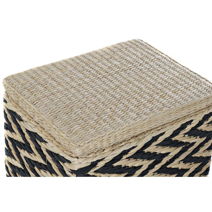 Cesta Ropa Colonial DKD Home Decor Negro Natural 32 x 50.5 x 43 cm Set de 2 1 Cesta Ropa Colonial DKD Home Decor Negro Natural 32 x 50.5 x 43 cm Set de 2 1