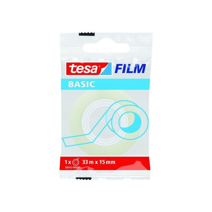 Cinta Adhesiva Tesa Basic Transparent Rollo 33X15 (Set de 30)