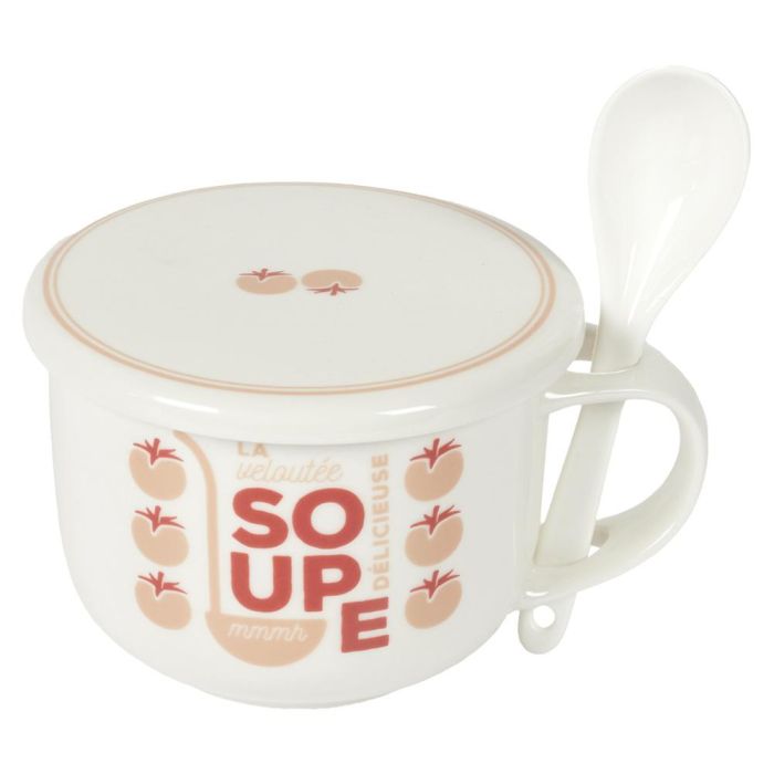 Taza Sopa 550 Ml Con T Y Cuchara Home Deco Factory 6