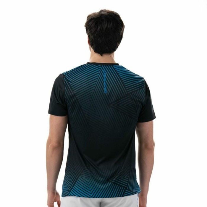 Camiseta de Manga Corta Hombre Drop Shot Abian Campa Negro Pádel 3