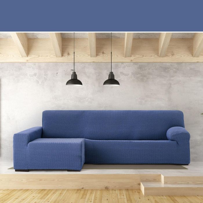 Funda para chaise longue de brazo largo izquierdo Eysa JAZ Azul 180 x 120 x 360 cm 5