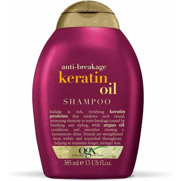 OGX Champú Aceite de Queratina Anti-Rotura, Cabello Quebradizo y Dañado, Fortalecedor, Hidratante y Anti-Frizz 385 ml OGX Champú Aceite de Queratina Anti-Rotura, Cabello Quebradizo y Dañado, Fortalecedor, Hidratante y Anti-Frizz 385 ml