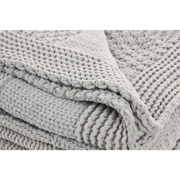 Manta Sofa Urban DKD Home Decor Gris Claro 170 x 130 cm (2 Unidades) 1
