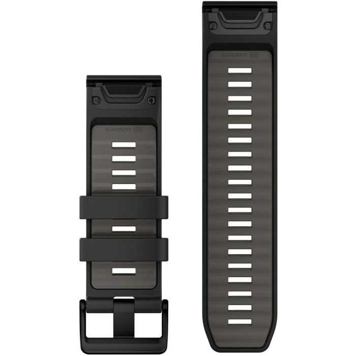 Garmin Ersatzarmband QuickFit 26mm Silikon Schwarz/Kieselgrau 1 Garmin Ersatzarmband QuickFit 26mm Silikon Schwarz/Kieselgrau 1