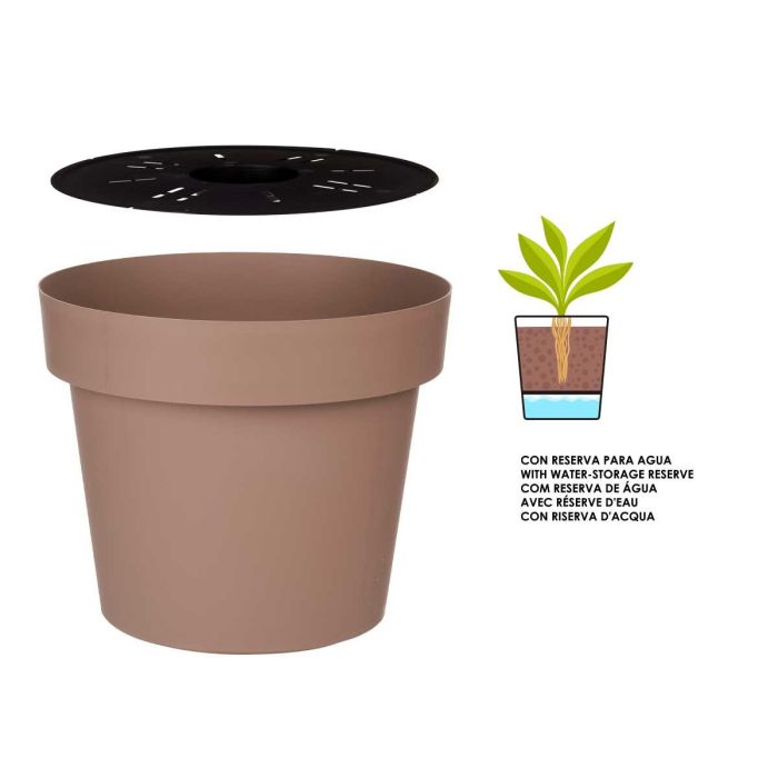 Maceta Plastico Marron Con Reserva Agua 35Cm Ibergarden (6 Unidades) 1 Maceta Plastico Marron Con Reserva Agua 35Cm Ibergarden (6 Unidades) 1