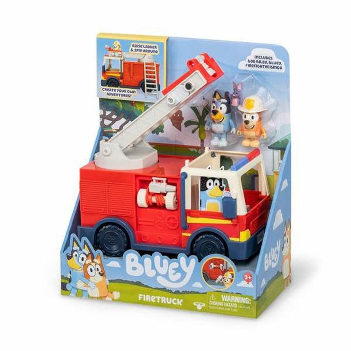 Camion de bomberos bluey.incluye figura de bingo y de bluey con accesorios. 3 Camion de bomberos bluey.incluye figura de bingo y de bluey con accesorios. 3