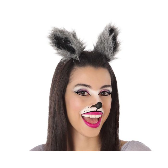 Diadema Orejas Osito Peluche Gris