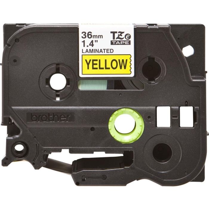 BROTHER Cinta laminada amarillo/ negro 36mm