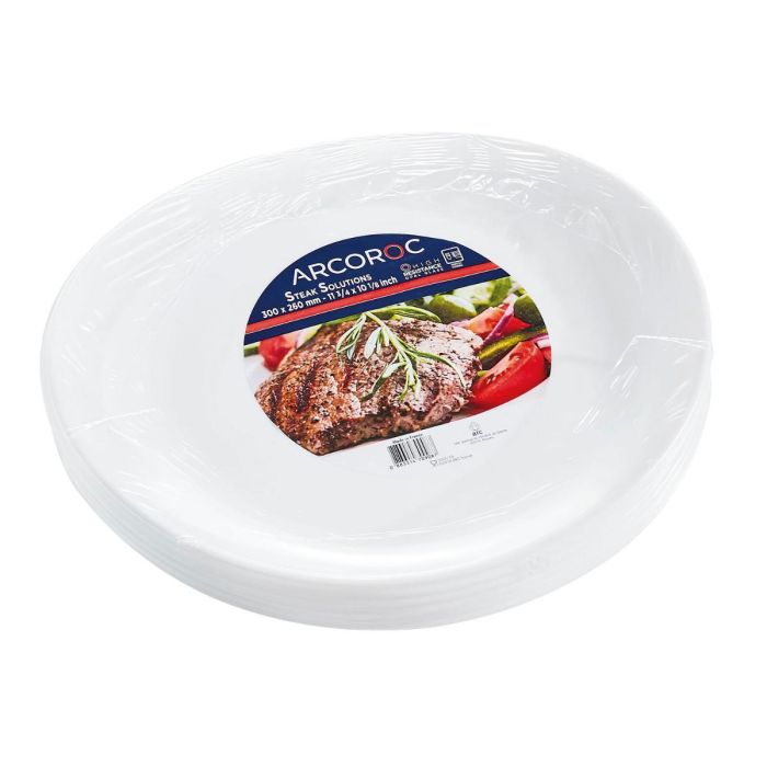 Set 6 Platos Steak Opal Solution Arcoroc 30x26 cm