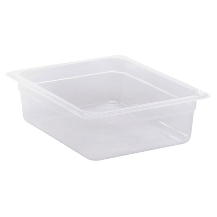 CAMBRO - 24PP-190 - Recipiente GN 1/2 5,9 L - 26,5 x 32,5 x 10 cm (No incluye tapadera) - Blanco translúcido - Venta 1 unidad.