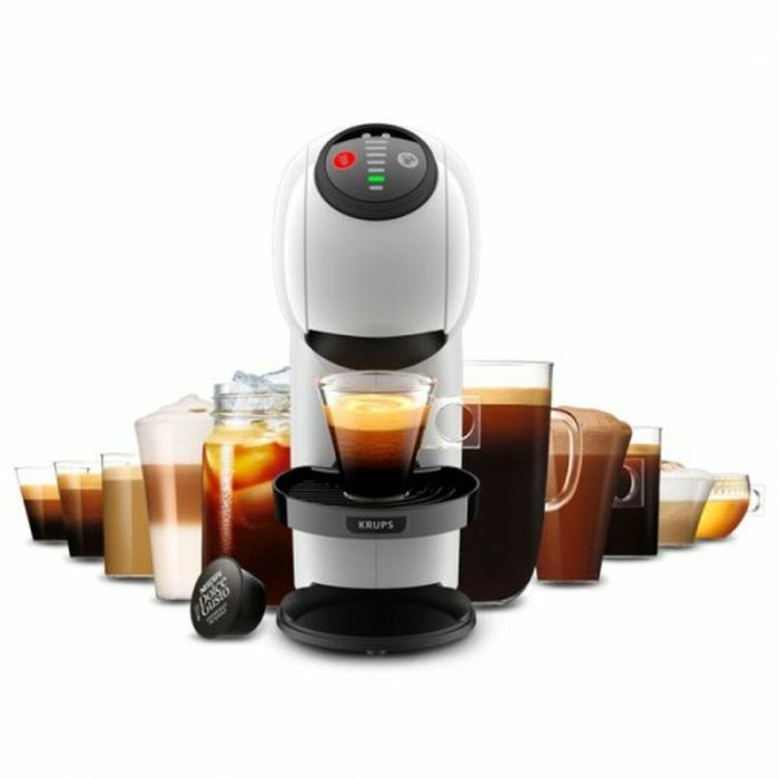 Krups Cafetera de Cápsulas Genio S KP2431 Blanca NESCAFÉ Dolce Gusto Alta Presión 15 bar 0.8L XL LED