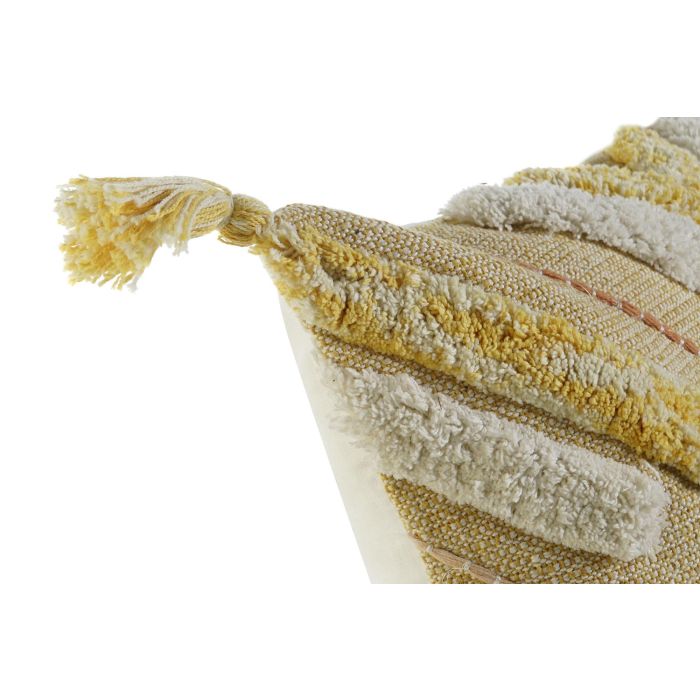DKD Home Decor Funda Cojín Amarillo Poliéster y Algodón 40 x 60 cm 5