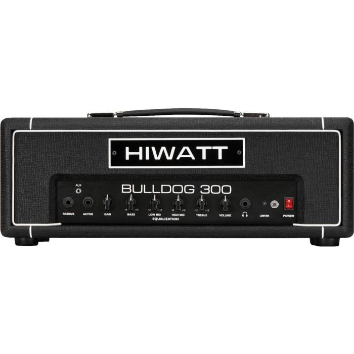 Hiwatt Amplificador Bajo Cabezal Bulldog 300W con EQ 4 bandas, 2 entradas jack, salida XLR DI y auriculares