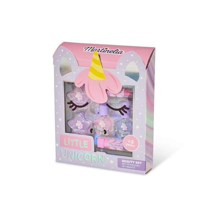 Aquarius Cosmetic Martinelia Little Unicorn Face Box, 2 Esmaltes, 2 Bálsamos, 2 Pintalabios, 3+ Años, Inglés, Español, Francés, Portugués, Italiano 2