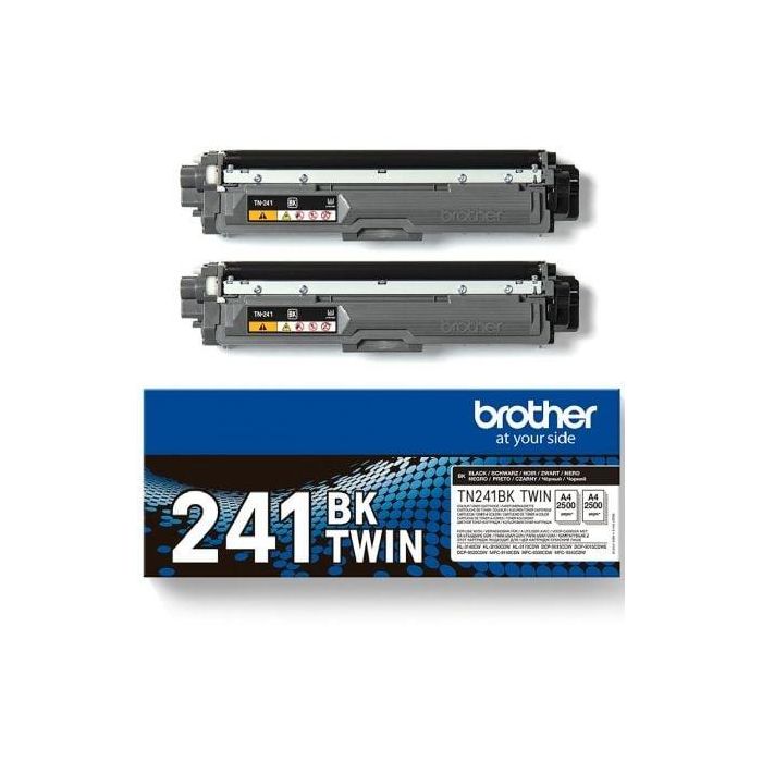 Toner Brother Tn241Bktwin Hl3140 - 3170 - 3150 - Dcp9020 - Mfc9140 - 9330 - 9340 Negro 2500 Paginas Pack