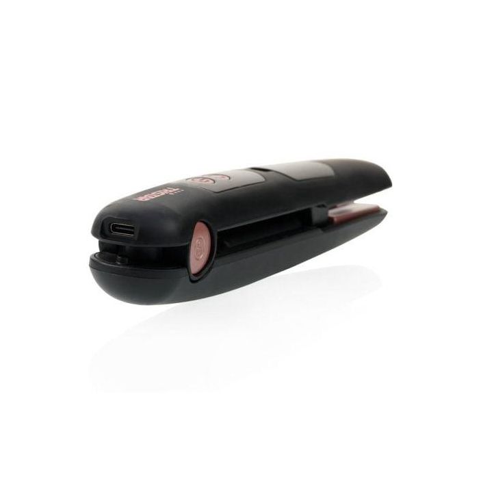 Tristar HD-2501 Plancha de Pelo Inalámbrica con Vapor y Placas Cerámicas, 3 Temperaturas, Carga USB-C, Viaje - Negro/Rosa 3 Tristar HD-2501 Plancha de Pelo Inalámbrica con Vapor y Placas Cerámicas, 3 Temperaturas, Carga USB-C, Viaje - Negro/Rosa 3