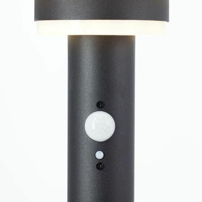 Brilliant BRI4004353437892 Poste de exterior GARVINA LED Solar con Detector de Movimiento, Acero Inoxidable y Plástico, 4W, Negro 2