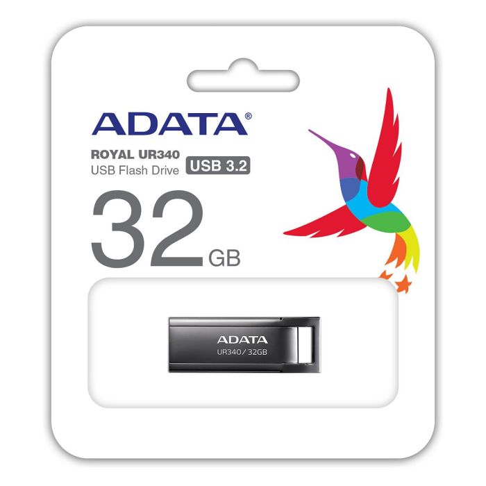 ADATA Memoria USB UR340 32GB USB 3.2 Gen 1 (5Gbps) Lápiz USB Metal Negro - Modelo AROY-UR340-32GBK 4