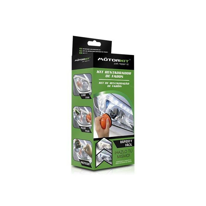 Motorkit Cs6 MOT1000 Kit Restaurador de Faros Coche. Elimina Amarilleamiento, Oxidación y Arañazos. Fácil 3 Pasos, Sin Herramientas. 0 Motorkit Cs6 MOT1000 Kit Restaurador de Faros Coche. Elimina Amarilleamiento, Oxidación y Arañazos. Fácil 3 Pasos, Sin Herramientas. 0