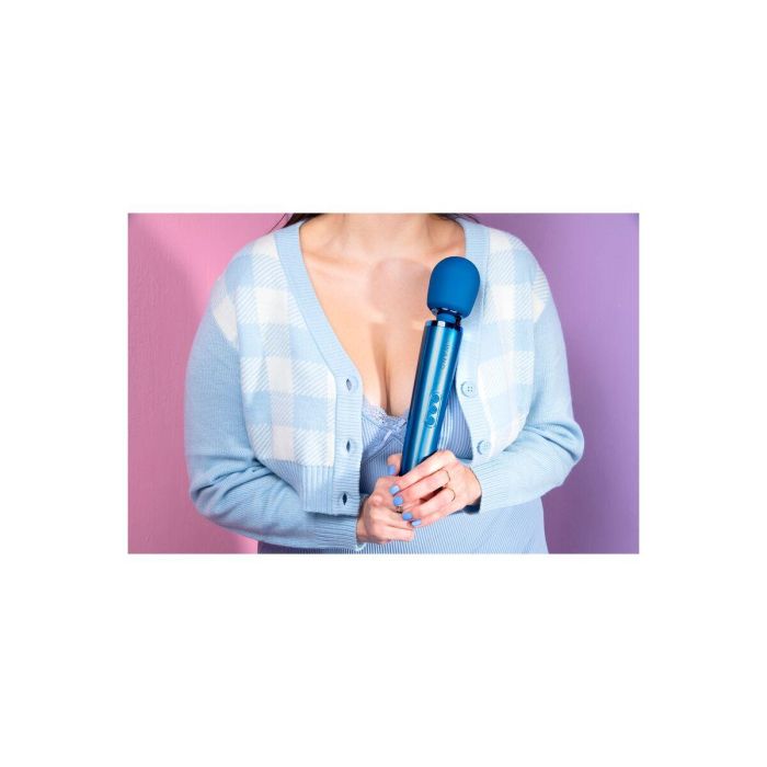Varita Masajeadora Recargable Le Wand Pacific Blue Azul 15 Varita Masajeadora Recargable Le Wand Pacific Blue Azul 15