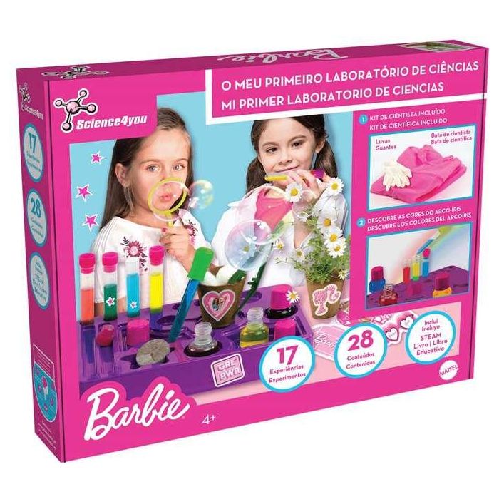 Science for you Juego Mi Primer Kit de Ciencias Barbie con 17 Experimentos y Libro Educativo
