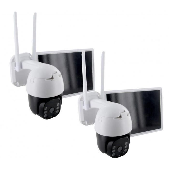 2 cámaras con panel solar - CHACON - 2-IPCAM-DM02 - Exterior - WiFi 2 cámaras con panel solar - CHACON - 2-IPCAM-DM02 - Exterior - WiFi