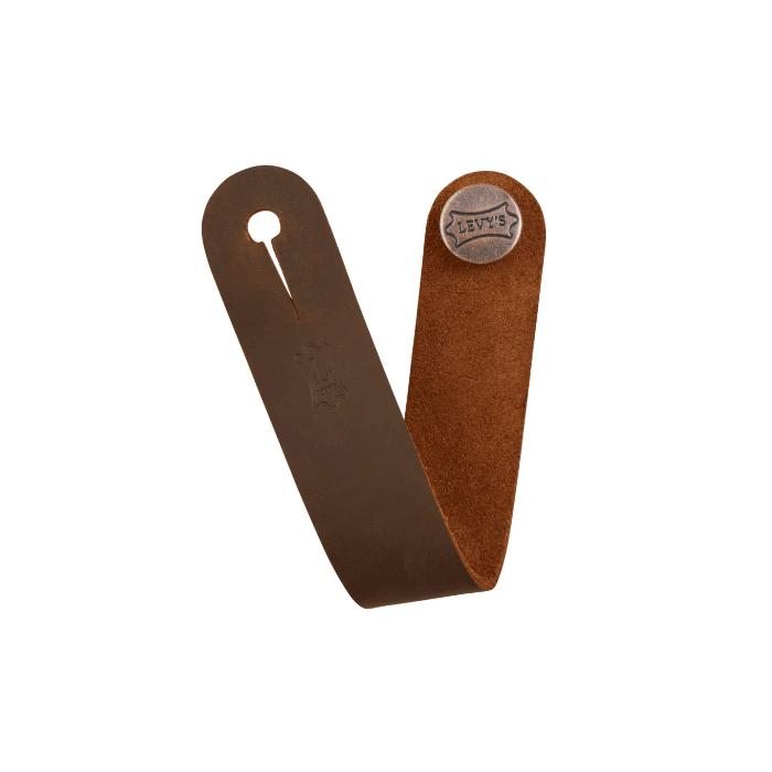 Adaptador De Correa Para Guitarra Acústica ? Cuero Marrón Levys 3