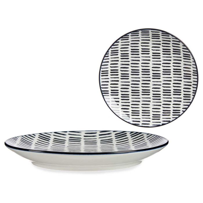 Plato Postre 20Cm Dibujo Lineas Negro Vessia (24 Unidades) Plato Postre 20Cm Dibujo Lineas Negro Vessia (24 Unidades)