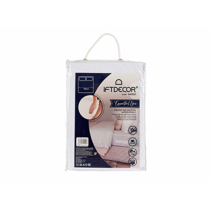 Protector de Colchón Impermeable Giftdecor 150 cm - Blanco, Antialérgico, Ajustable (6 Unidades) 2 Protector de Colchón Impermeable Giftdecor 150 cm - Blanco, Antialérgico, Ajustable (6 Unidades) 2