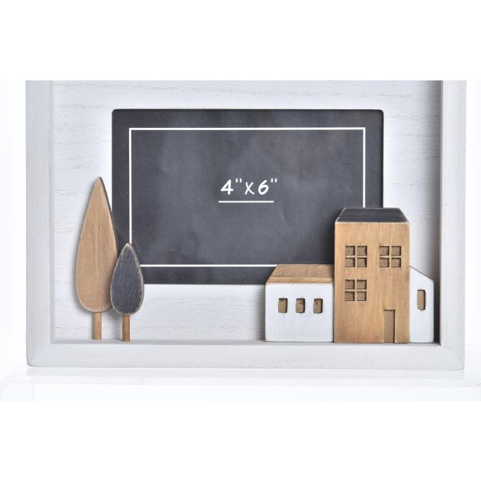 DKD Home Decor Marco de Fotos 10x15 cm, Estilo Urban, Blanco y Marrón, Madera y Cristal, 22x3.5x17 cm, Set de 2 2 DKD Home Decor Marco de Fotos 10x15 cm, Estilo Urban, Blanco y Marrón, Madera y Cristal, 22x3.5x17 cm, Set de 2 2
