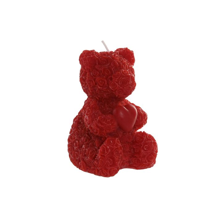 DKD Home Decor Vela Rojo 8 x 10 x 6 cm Cera Parafina Fresa San Valentin Urban (24 Unidades)