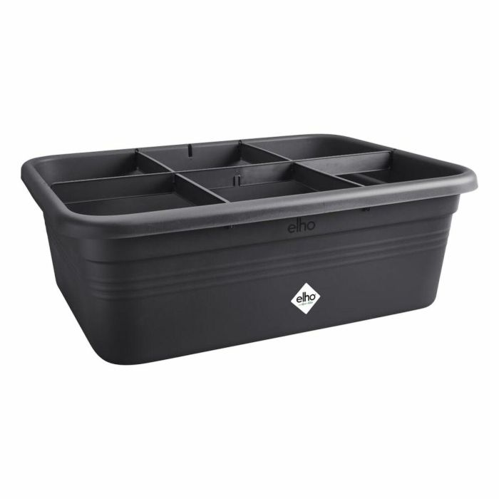 Elho ELH8711904529581 Jardinera Green Basics Jardín de Cultivo, Negro, Tamaño L, 76x57x27 cm, 100% reciclado para exterior 2