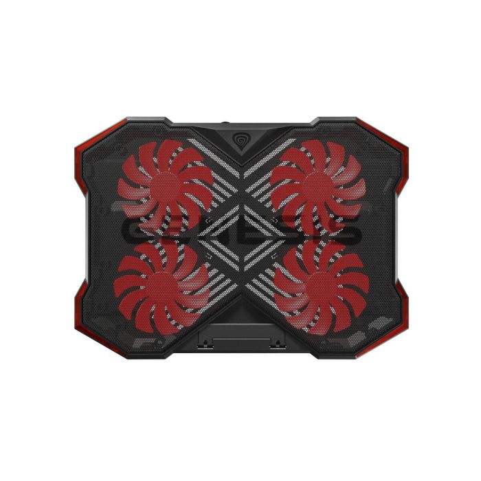 GENESIS Oxid 260 Base Refrigeradora para portátiles hasta 17.3" con 4 ventiladores, 8 Ángulos Ajustables, Gaming Negro/Rojo 9