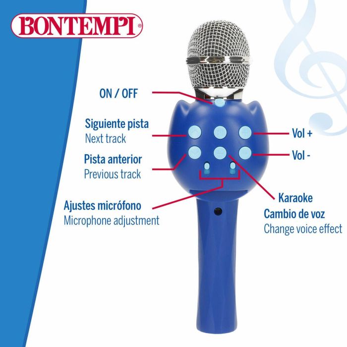 Micrófono Karaoke Bontempi 6 Unidades 4 Micrófono Karaoke Bontempi 6 Unidades 4