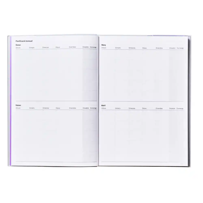 Additio Cuaderno Programacion Catalan Din A4 Plan Mensual y Programacion Semanal del Curso Agenda Profesorado 6