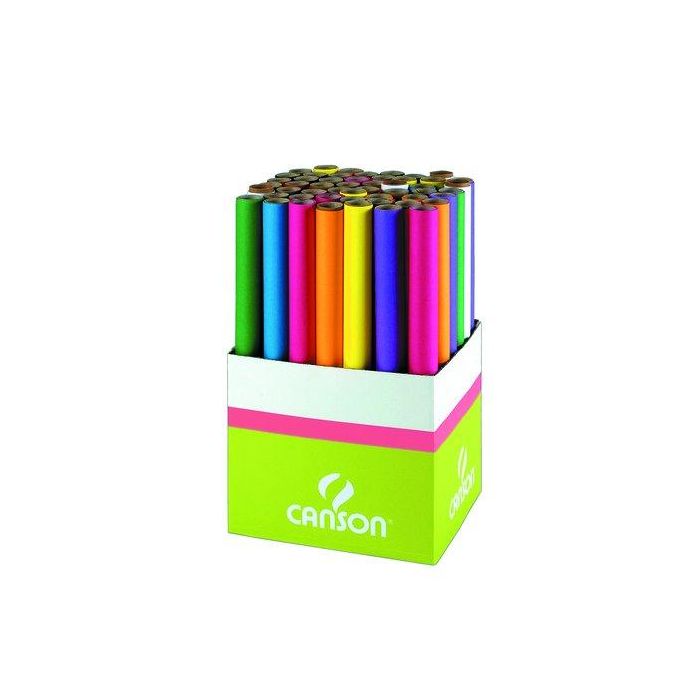 Papel Seda Canson 20G Rollo 0,5X5 M Azul Turquesa 10 unidades