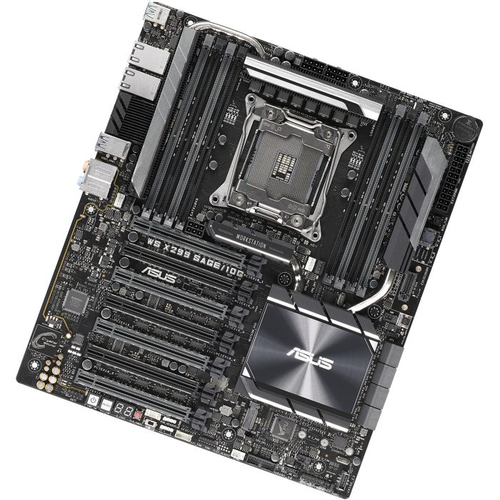 ASUS WS X299 SAGE/10G Placa Base Intel LGA 2066 DDR4 512GB con Ethernet 10 Gigabit y 4-Way SLI/CrossFireX 2 ASUS WS X299 SAGE/10G Placa Base Intel LGA 2066 DDR4 512GB con Ethernet 10 Gigabit y 4-Way SLI/CrossFireX 2