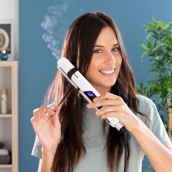 Plancha de Pelo Cerámica con Vapor Stemio InnovaGoods 36 W 12 Plancha de Pelo Cerámica con Vapor Stemio InnovaGoods 36 W 12