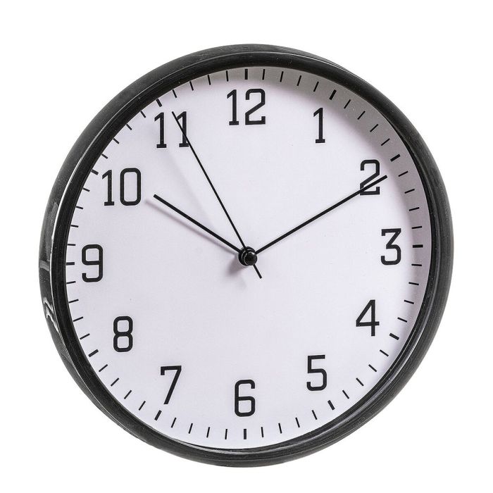 Reloj pared negro ø22cm