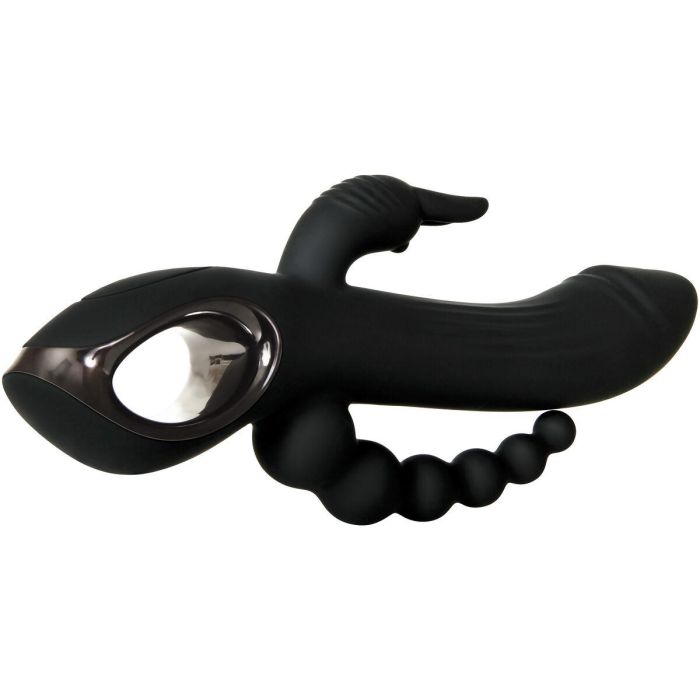 Consolador de Doble Penetración Evolved Trifecta Negro 4 Consolador de Doble Penetración Evolved Trifecta Negro 4
