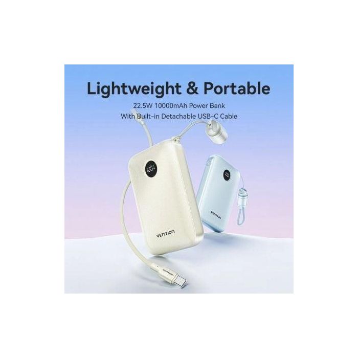 Powerbank 10000mAh Vention FKAL0-C/ 22.5W/ Azul 1