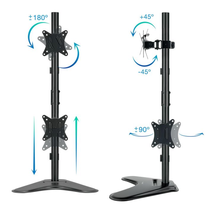 TooQ DB1703TNV-B Soporte de Sobremesa para 2 Monitores 17-32" Giratorio Inclinable VESA 75/100, 9kg/brazo, Negro con Soporte Teléfono 1 TooQ DB1703TNV-B Soporte de Sobremesa para 2 Monitores 17-32" Giratorio Inclinable VESA 75/100, 9kg/brazo, Negro con Soporte Teléfono 1