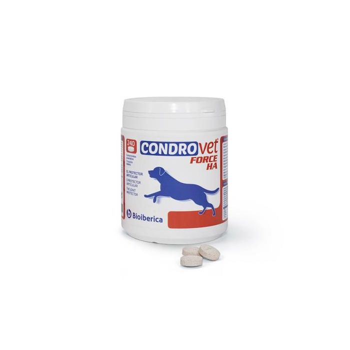 Condrovet Force HA 240 Comprimidos - Condroprotector para Perros con Glucosamina, Condroitín y Ácido Hialurónico Condrovet Force HA 240 Comprimidos - Condroprotector para Perros con Glucosamina, Condroitín y Ácido Hialurónico