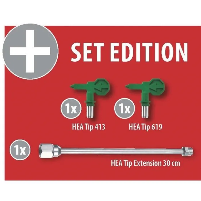 Wagner Airless HEA Control Pro 250M Pistola de Pulverización sin Aire + 2 Boquillas + Extensión | 550W, 1.25L/min, 110 bar, Manguera 9m 2 Wagner Airless HEA Control Pro 250M Pistola de Pulverización sin Aire + 2 Boquillas + Extensión | 550W, 1.25L/min, 110 bar, Manguera 9m 2