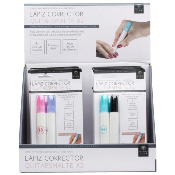 Cosmetic Club Juego de 2 Lápiz Quitaesmalte con Puntas de Recambio 3
