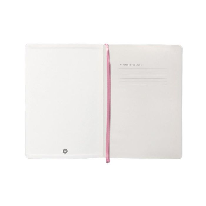 Cuaderno Con Gomilla Antartik Notes Tapa Blanda A5 Hojas Rayas Rosa Pastel 80 Hojas 80 gr Fsc 6