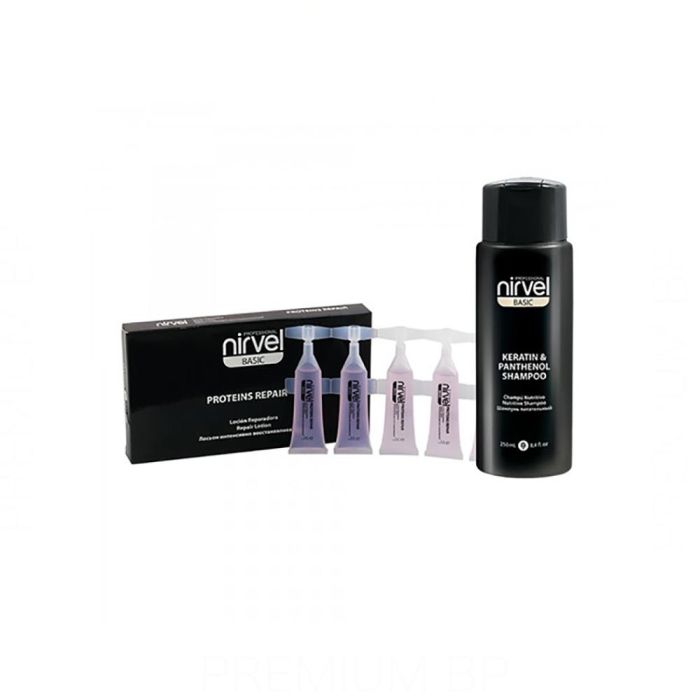 Nirvel Basic Pack Keratina y Pantenol+ Ampollas para Cabellos Secos, Frágiles, Dañados o Apagados Nirvel Basic Pack Keratina y Pantenol+ Ampollas para Cabellos Secos, Frágiles, Dañados o Apagados