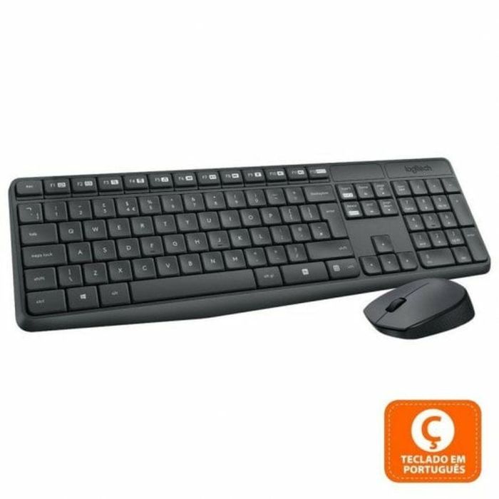 Logitech MK235 Teclado y Mouse Wireless Portugués - Duración de Pilas Prolongada, Tecnología Inalámbrica Fiable 9 Logitech MK235 Teclado y Mouse Wireless Portugués - Duración de Pilas Prolongada, Tecnología Inalámbrica Fiable 9