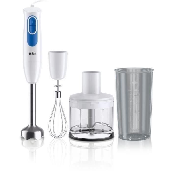Batidora de mano BRAUN MQ20.236M - Motor 600 W - 2 velocidades - Sistema EasyTwist Batidora de mano BRAUN MQ20.236M - Motor 600 W - 2 velocidades - Sistema EasyTwist