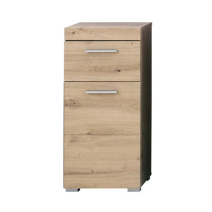 Mueble bajo de baño AMANDA - 1 puerta + 1 cajón - L37 x P31 x H79 cm - Gris - TRENDTEAM 2